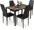 Load image into Gallery viewer, RANDY Faux Marble Dining Table and 4 Chairs - 5PC