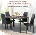 Load image into Gallery viewer, RANDY Faux Marble Dining Table and 4 Chairs - 5PC