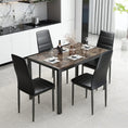 Load image into Gallery viewer, RANDY Faux Marble Dining Table and 4 Chairs - 5PC