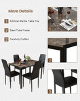 Load image into Gallery viewer, RANDY Faux Marble Dining Table and 4 Chairs - 5PC