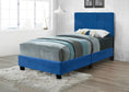 Load image into Gallery viewer, Dura Bed Frame with Button Tufted Headboard - Blue