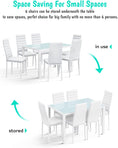 Load image into Gallery viewer, TYLER WHITE Glass Dining Table Set (Table and 6 Chairs) - 7 Piece
