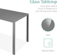 Load image into Gallery viewer, TYLER Grey Glass Dining Table Set (Table and 4 Chairs) - 5 Piece