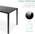 Load image into Gallery viewer, TYLER Black Glass Dining Table Set (Table and 4 Chairs) - 5 Piece