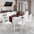 Load image into Gallery viewer, TYLER WHITE Glass Dining Table Set (Table and 6 Chairs) - 7 Piece