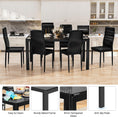 Load image into Gallery viewer, TYLER Black Glass Dining Table Set (Table and 6 Chairs) - 7 Piece