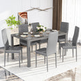 Load image into Gallery viewer, TYLER Grey Glass Dining Table Set (Table and 6 Chairs) - 7 Piece