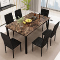 Load image into Gallery viewer, RANDY Faux Marble Dining Table and 6 Chairs - 7PC