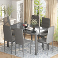 Load image into Gallery viewer, TYLER Grey Glass Dining Table Set (Table and 6 Chairs) - 7 Piece