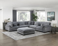Cargar la imagen en la vista de la galería, 6-Piece Modular Sectional with Ottoman -- 8555GY3CR2ACOT