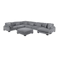 Cargar la imagen en la vista de la galería, 7-Piece Modular Sectional with Reversible Chaise and Ottoman - 8555GY*2CR3ACVCOT