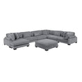 Cargar la imagen en la vista de la galería, 7-Piece Modular Sectional with Reversible Chaise and Ottoman - 8555GY*2CR3ACVCOT