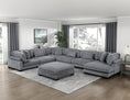 Cargar la imagen en la vista de la galería, 7-Piece Modular Sectional with Reversible Chaise and Ottoman - 8555GY*2CR3ACVCOT