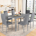 Load image into Gallery viewer, TYLER Grey Glass Dining Table Set (Table and 6 Chairs) - 7 Piece