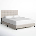 Load image into Gallery viewer, Dura Bed Frame with Button Tufted Headboard - Beige