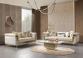 Cargar la imagen en la vista de la galería, Anica Ivory Velvet Sofa 92 & Loveseat 76