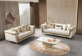 Cargar la imagen en la vista de la galería, Anica Ivory Velvet Sofa 92 & Loveseat 76