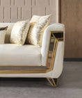 Cargar la imagen en la vista de la galería, Anica Ivory Velvet Sofa 92 & Loveseat 76