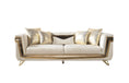 Cargar la imagen en la vista de la galería, Anica Ivory Velvet Sofa 92 & Loveseat 76