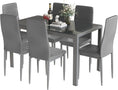 Load image into Gallery viewer, TYLER Grey Glass Dining Table Set (Table and 6 Chairs) - 7 Piece