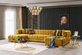 Load image into Gallery viewer, Ariana Mustard Velvet Double Chaise 138" Sectional