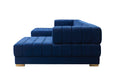 Cargar la imagen en la vista de la galería, Ariana Blue Velvet Double Chaise 138" Sectional