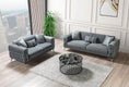 Cargar la imagen en la vista de la galería, Belinda Velvet Sofa Set 2PC - Gray
