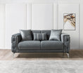 Cargar la imagen en la vista de la galería, Belinda Velvet Sofa Set 2PC - Gray