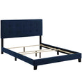 Load image into Gallery viewer, Dura Bed Frame with Button Tufted Headboard - Black