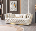 Cargar la imagen en la vista de la galería, Daphne Velvet Sofa Set 2PC - Ivory