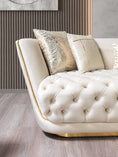 Cargar la imagen en la vista de la galería, Daphne Velvet Sofa Set 2PC - Ivory