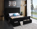Load image into Gallery viewer, ELEGANTE BLACK - Upholstered Platform Storage Bed
