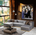 Cargar la imagen en la vista de la galería, Elisha Velvet Double Chaise Sectional - Gray