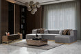 Cargar la imagen en la vista de la galería, Elisha Velvet Double Chaise Sectional - Gray