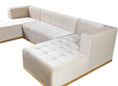 Cargar la imagen en la vista de la galería, Elisha Velvet Double Chaise Sectional - Ivory