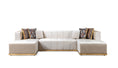 Cargar la imagen en la vista de la galería, Elisha Velvet Double Chaise Sectional - Ivory