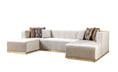 Cargar la imagen en la vista de la galería, Elisha Velvet Double Chaise Sectional - Ivory