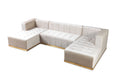 Cargar la imagen en la vista de la galería, Elisha Velvet Double Chaise Sectional - Ivory