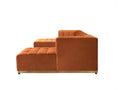 Cargar la imagen en la vista de la galería, Elisha Velvet Double Chaise Sectional - Orange