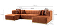 Cargar la imagen en la vista de la galería, Elisha Velvet Double Chaise Sectional - Orange