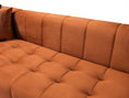 Cargar la imagen en la vista de la galería, Elisha Velvet Double Chaise Sectional - Orange