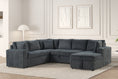 Load image into Gallery viewer, Forever Charcoal Sectional With Pull-Out Bed