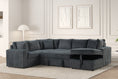 Load image into Gallery viewer, Forever Charcoal Sectional With Pull-Out Bed