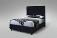 Load image into Gallery viewer, REEM - Black Upholstered Platform Tufted Velvet Bed, No Box Spring Needed