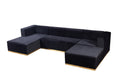 Load image into Gallery viewer, Juliana Velvet 4-Piece Sectional - Black