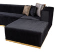 Load image into Gallery viewer, Juliana Velvet 4-Piece Sectional - Black