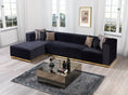 Load image into Gallery viewer, Juliana Velvet 4-Piece Sectional - Black