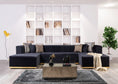 Load image into Gallery viewer, Juliana Velvet 4-Piece Sectional - Black