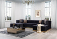 Load image into Gallery viewer, Juliana Velvet 4-Piece Sectional - Black
