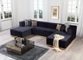 Load image into Gallery viewer, Juliana Velvet 4-Piece Sectional - Black